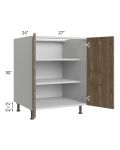 Milan Pecan 27" Full Height Door Base Cabinet