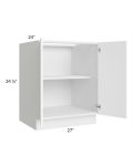 Venetian White Gloss 27" Full Height Door Base Cabinet