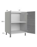 Euro Grey 27" Full Height Door Base Cabinet