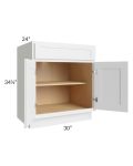 Stratus White 30" Base Cabinet