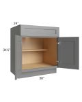 Stratton Dark Grey Shaker 30" Base Cabinet 