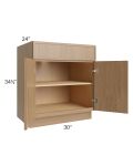 Township Rift Oak 30" Full Height Door Base Cabinet