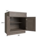 Natural Grey Shaker 30" Base Cabinet