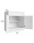 Dakota White 30" Base Cabinet