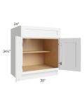 Alpine White Shaker 30" Base Cabinet 