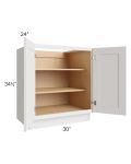 Midtown Cloud Shaker 30" Full Height Door Base Cabinet