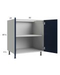 Harbor Navy 30" Full Height Door Base Cabinet
