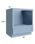 Sky Blue Shaker 30" Microwave Base Cabinet