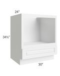 Dakota White 30" Microwave Base Cabinet