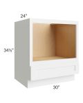 Alpine White Shaker 30" Microwave Base Cabinet