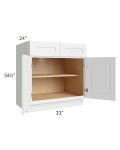 Brighton White Shaker 33" Base Cabinet
