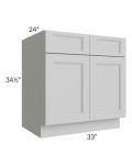 Tuscan Painted Grey 33" Sink Base Cabinet