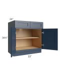 Midtown Blue Shaker 33" Base Cabinet