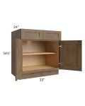 Midtown Mocha Shaker 33" Base Cabinet