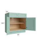 Midtown Mint Green Shaker 33" Base Cabinet