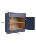 Bayville Blue 33" Full Height Door Base Cabinet