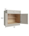 Stratton Light Grey Shaker 33" Base Cabinet