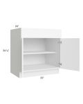 Venetian White Gloss 33"  Base Cabinet