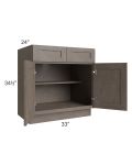 Natural Grey Shaker 33" Base Cabinet