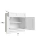 Aspen White Shaker 33" Base Cabinet