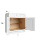 Alpine White Shaker 33" Base Cabinet