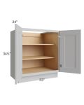 Tuscan Painted Grey 33" Full Height Door Base Cabinet