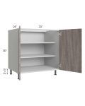 Milan Hazel 33" Full Height Door Base Cabinet
