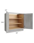 Gramercy Grey Mist 33" Full Height Door Base Cabinet