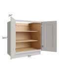 Salem Light Grey 33" Full Height Door Base Cabinet