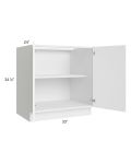 Venetian White Gloss 33" Full Height Door Base Cabinet