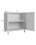 Euro White Grain 33" Full Height Door Base Cabinet