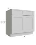 Tuscan Painted Grey 36" Sink Base Cabinet