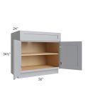 Asheville Grey Shaker 36" Full Height Door Base Cabinet