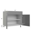 Milan Grey Gloss 36" Base Cabinet