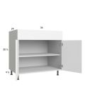 Euro Gloss White 36" Base Cabinet