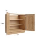 Tuscan Timber 36" Full Height Door Base Cabinet