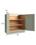 Midtown Pistachio Green Shaker 36" Full Height Door Base Cabinet