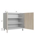 Milan Natural 36" Full Height Door Base Cabinet