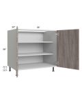 Milan Hazel 36" Full Height Door Base Cabinet