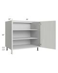 Milan Cream 36" Full Height Door Base Cabinet