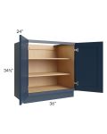 Midtown Blue Shaker 36" Full Height Door Base Cabinet