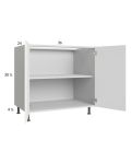 Euro Gloss White 36" Full Height Door Base Cabinet