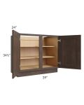 Tuscan Kona Brown 39" Full Height Door Base Cabinet