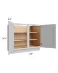 Midtown Painted Grey Shaker 39" Full Height Door Base Cabinet