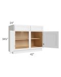 Stratus White 42" Base Cabinet