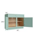 Midtown Mint Green Shaker 42" Base Cabinet