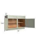 Midtown Pistachio Green Shaker 48" Base Cabinet