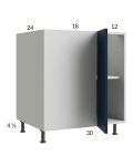 Harbor Navy 37" - 40" Full Height Door Blind Base Corner Cabinet