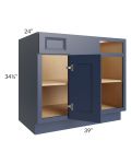 Bayville Blue 39" Blind Corner Base Cabinet