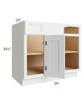 Bayville White 39" Blind Corner Base Cabinet